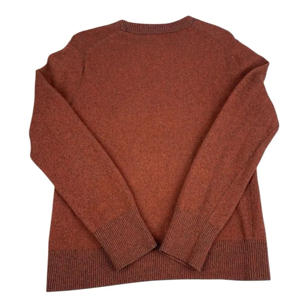 Banana Republic Filpucci Wool Blend Pullover Sweater Burnt Orange, Men’s Medium